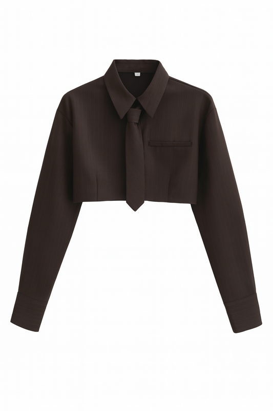 CROPPED TIE SHIRT