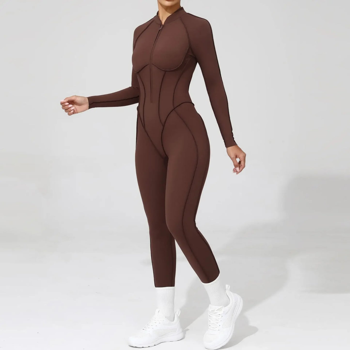 ZIPPER LONG JUMPSUIT