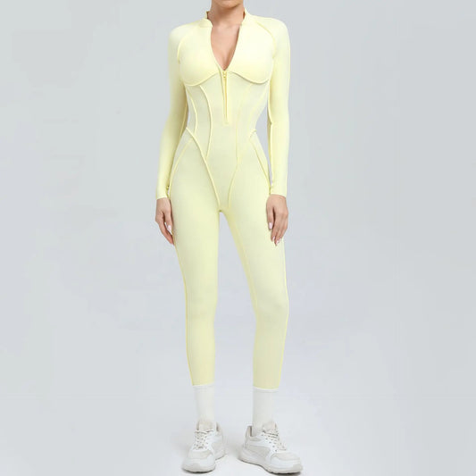ZIPPER LONG JUMPSUIT