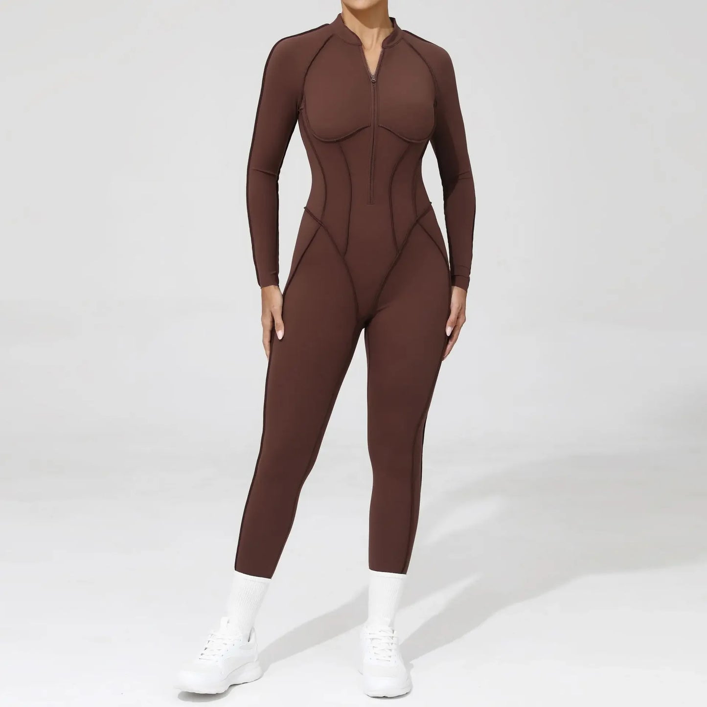 ZIPPER LONG JUMPSUIT