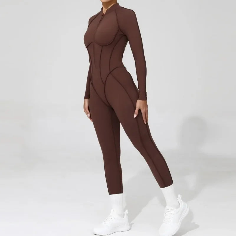 ZIPPER LONG JUMPSUIT