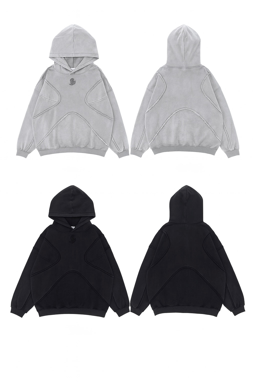 STRUCTURED PANEL HOODIE
