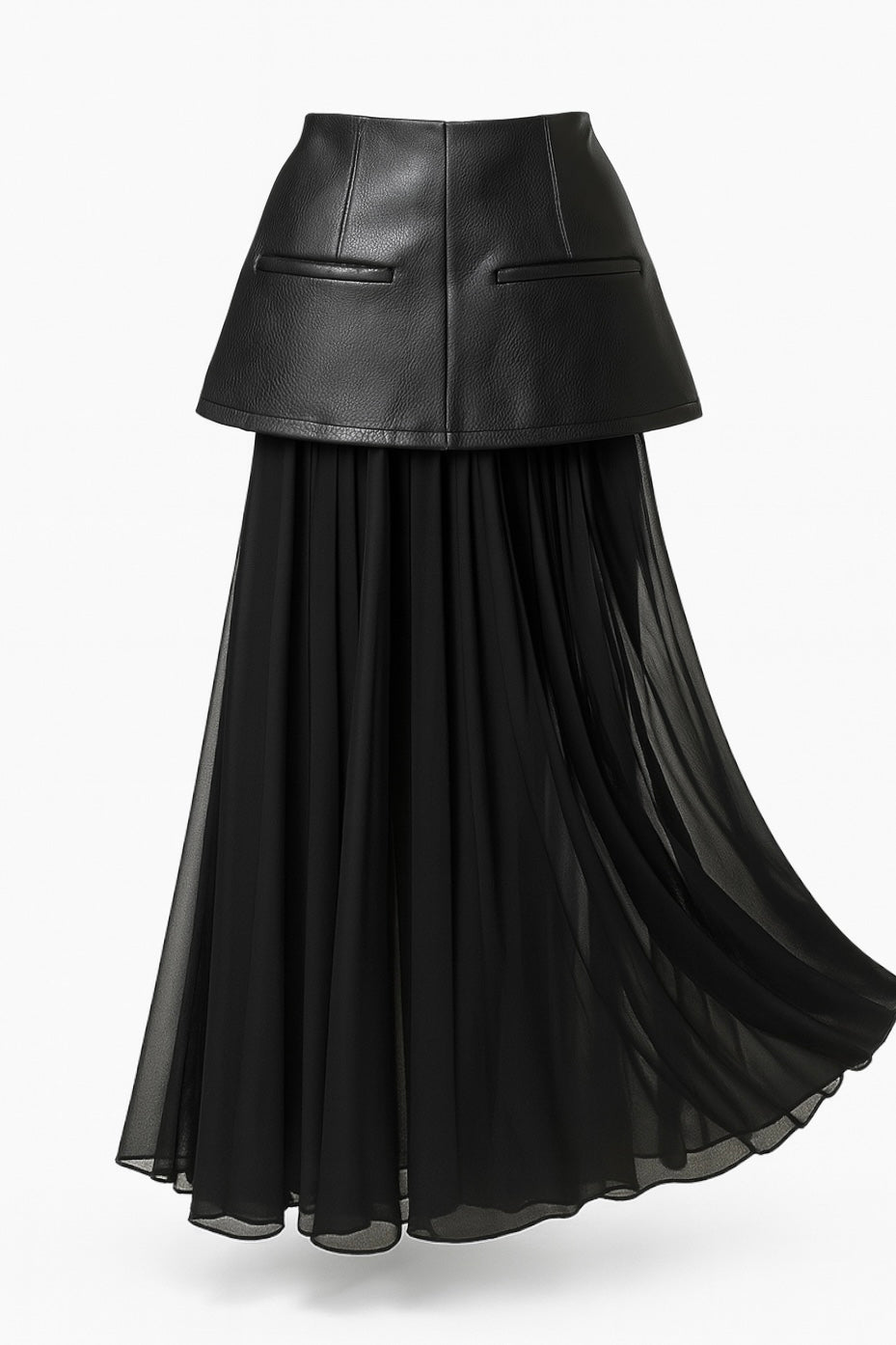 LEATHER LONG SKIRT