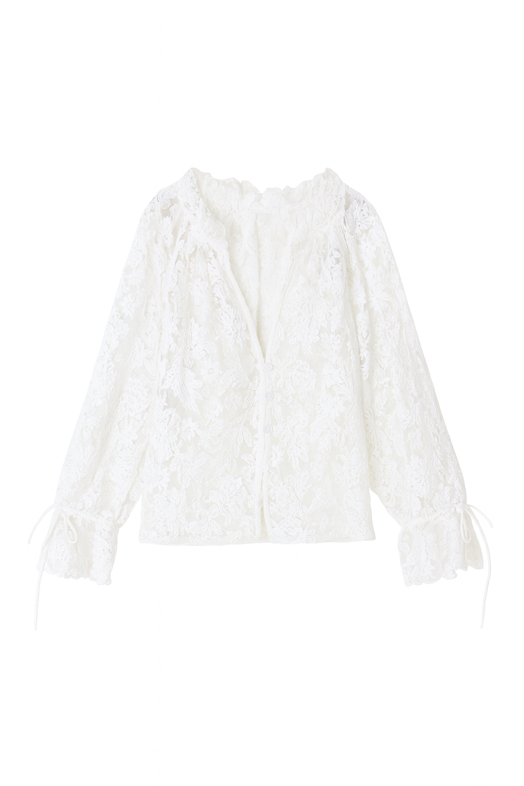 SHEER LACE BLACK BLOUSE