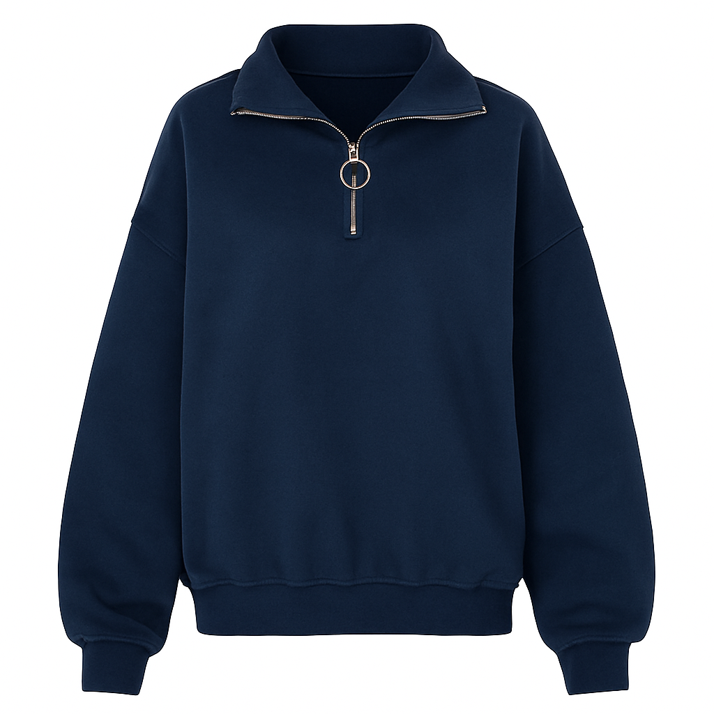 OVERSIZED QUARTER-ZIP SWEATSHIRT