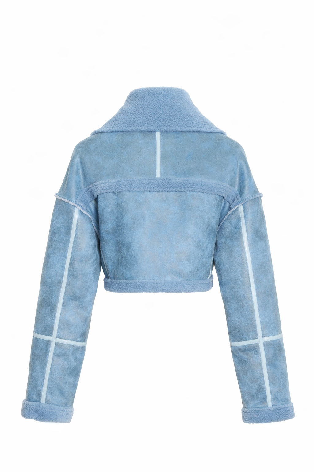 CROPPED SHEARLING AVIATOR JACKET