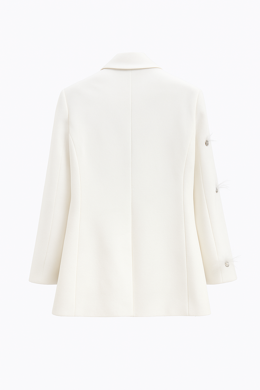 CRYSTAL FEATHER EMBELLISHED BLAZER