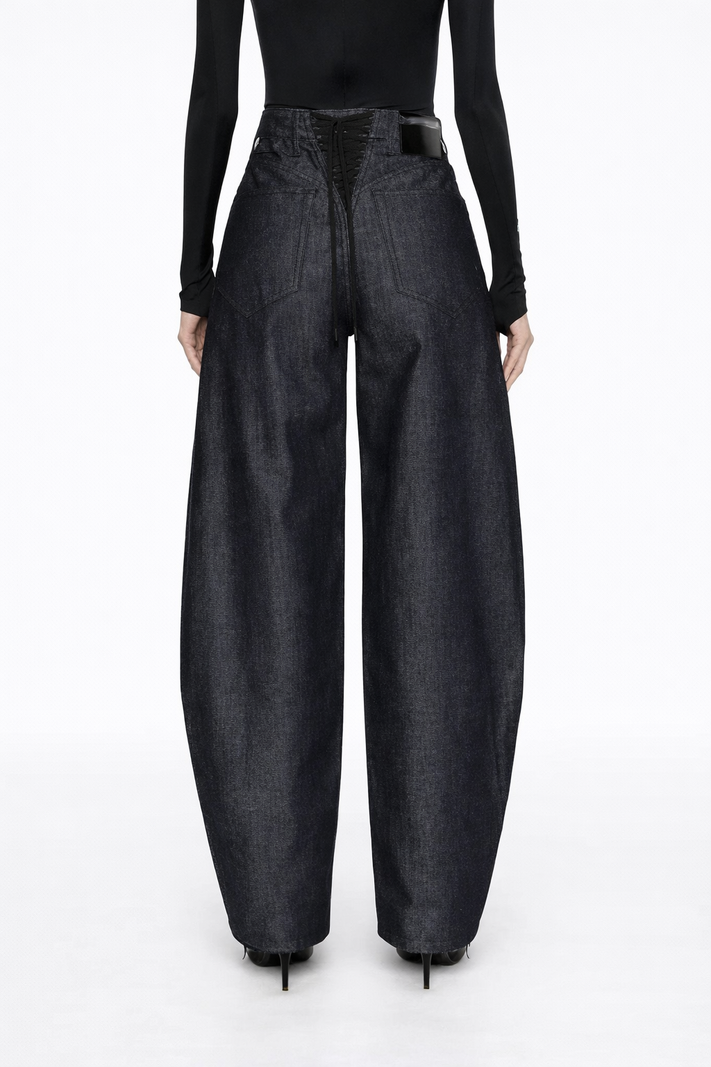 HIGH-WAIST CORSET WIDE LEG JEANS