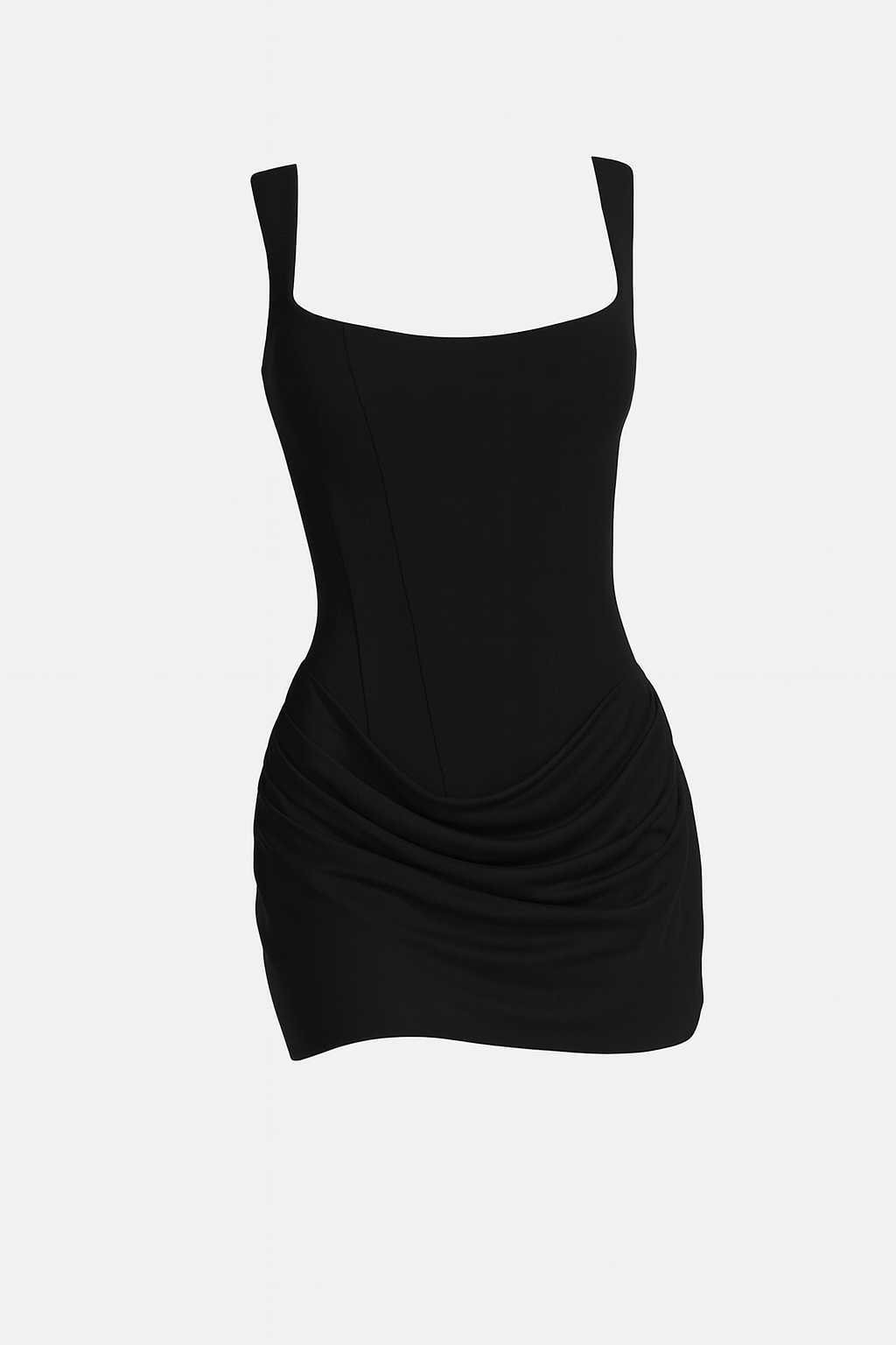 SCULPTED RUCHED MINI DRESS