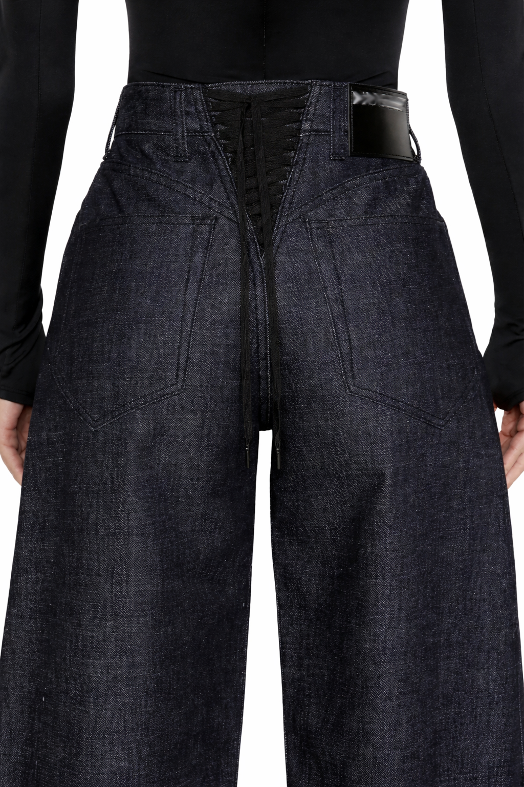 HIGH-WAIST CORSET WIDE LEG JEANS