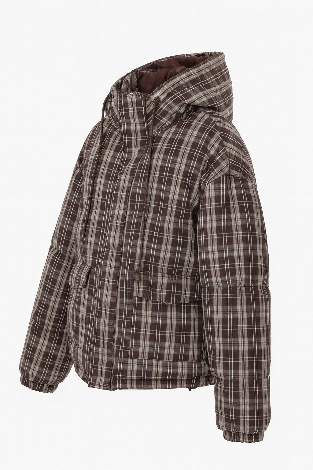 CHECKED HOODED JACKET