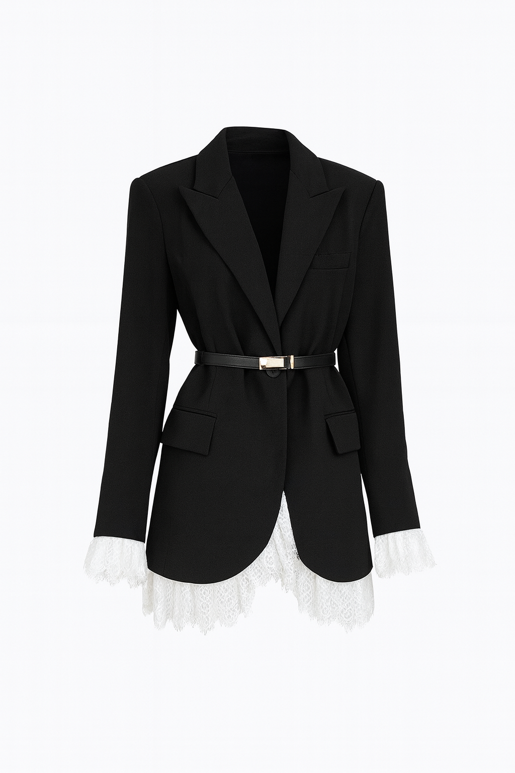 LACE-TRIM TAILORED BLAZER