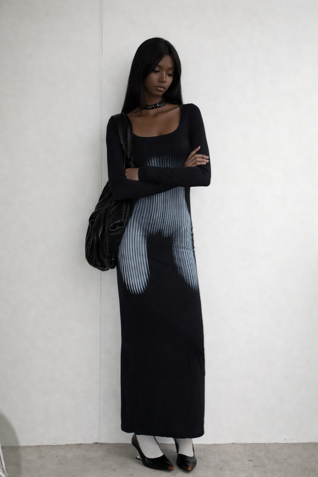 ILLUSION CORSET MAXI DRESS