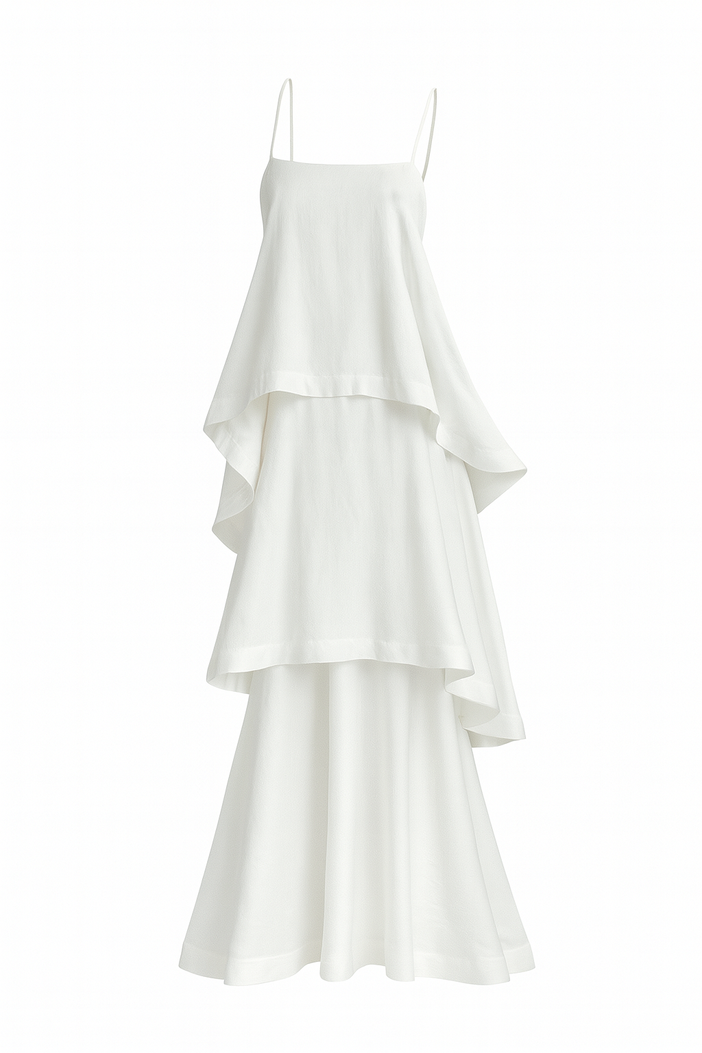 CASCADE LAYERED MAXI DRESS