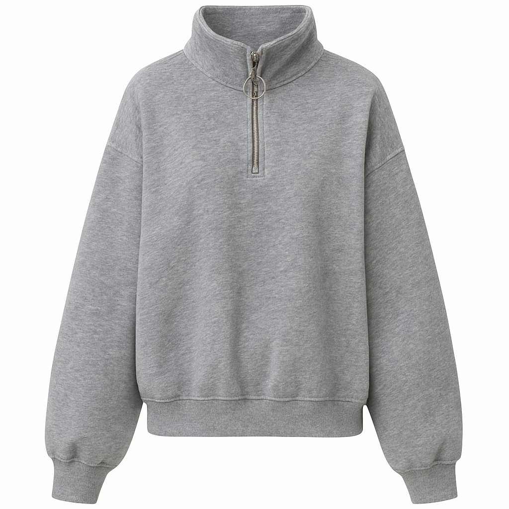 OVERSIZED QUARTER-ZIP SWEATSHIRT