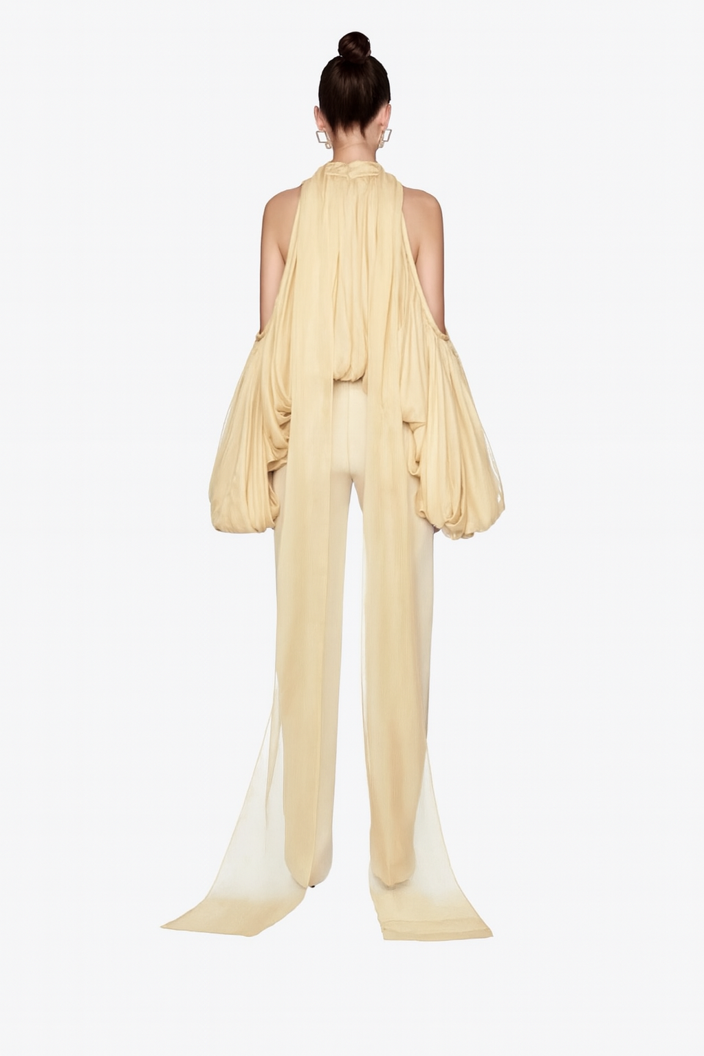 CLOUD DRAPED HALTER BLOUSE