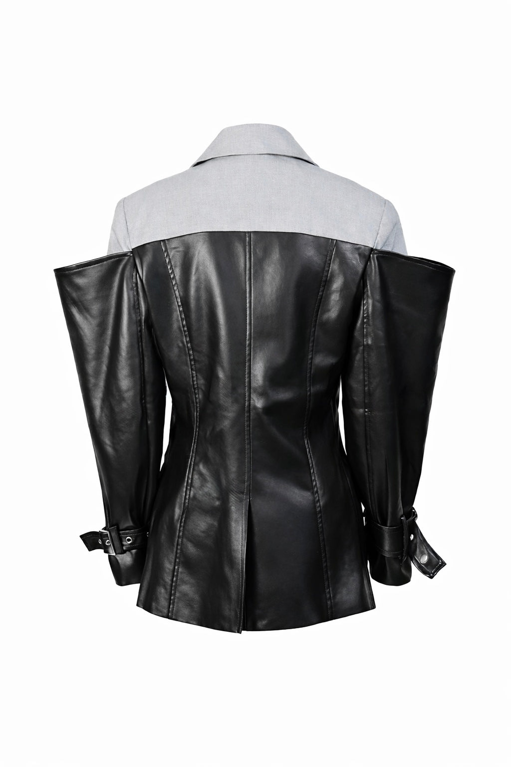 SCULPTED LEATHER BLAZER