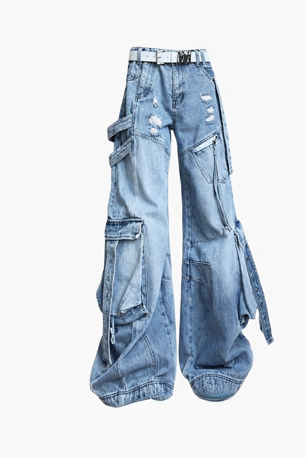 CARGO WIDE-LEG JEANS