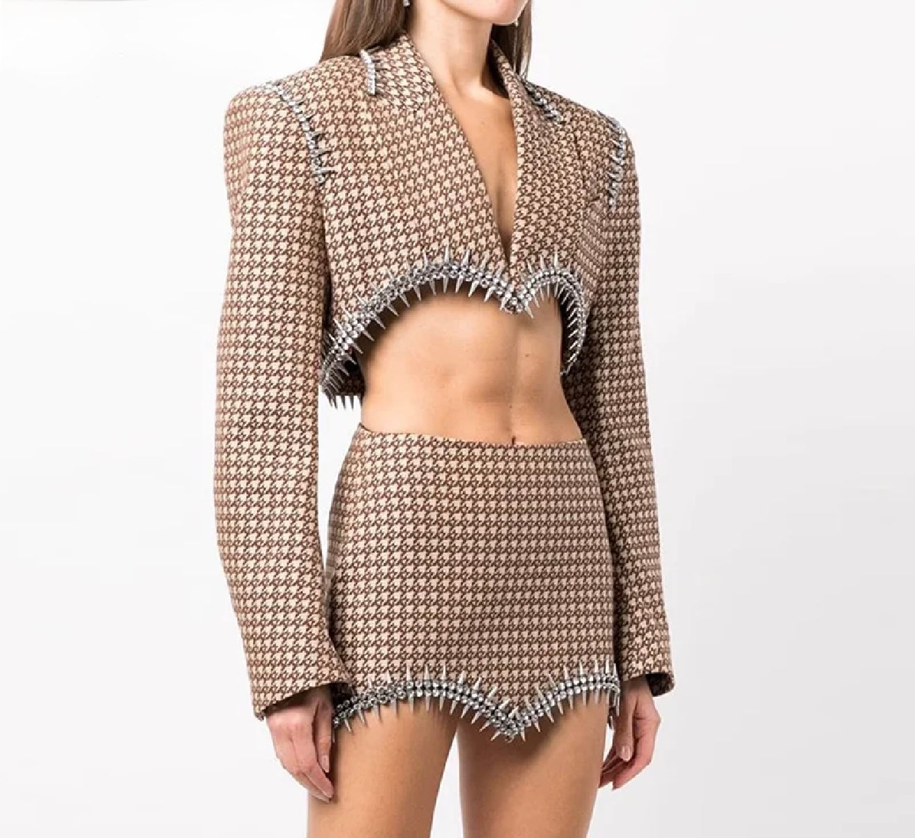HOUNDSTOOTH CRYSTAL TRIM SET