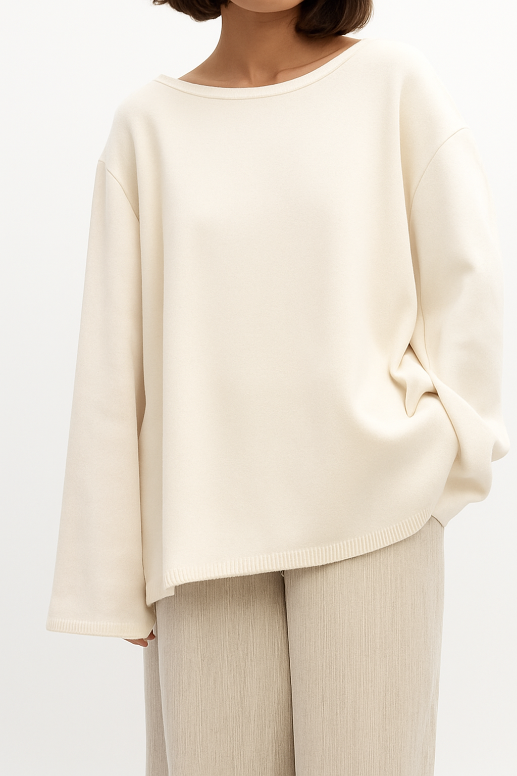 OPEN-BACK RELAXED SWEATER