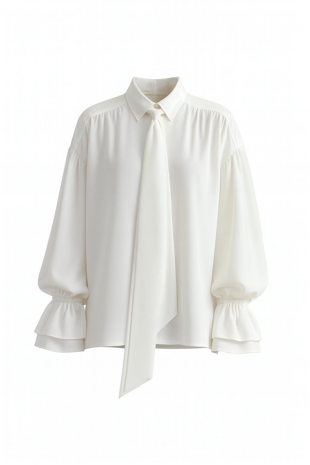 ELEGANT TIE-NECK BLOUS