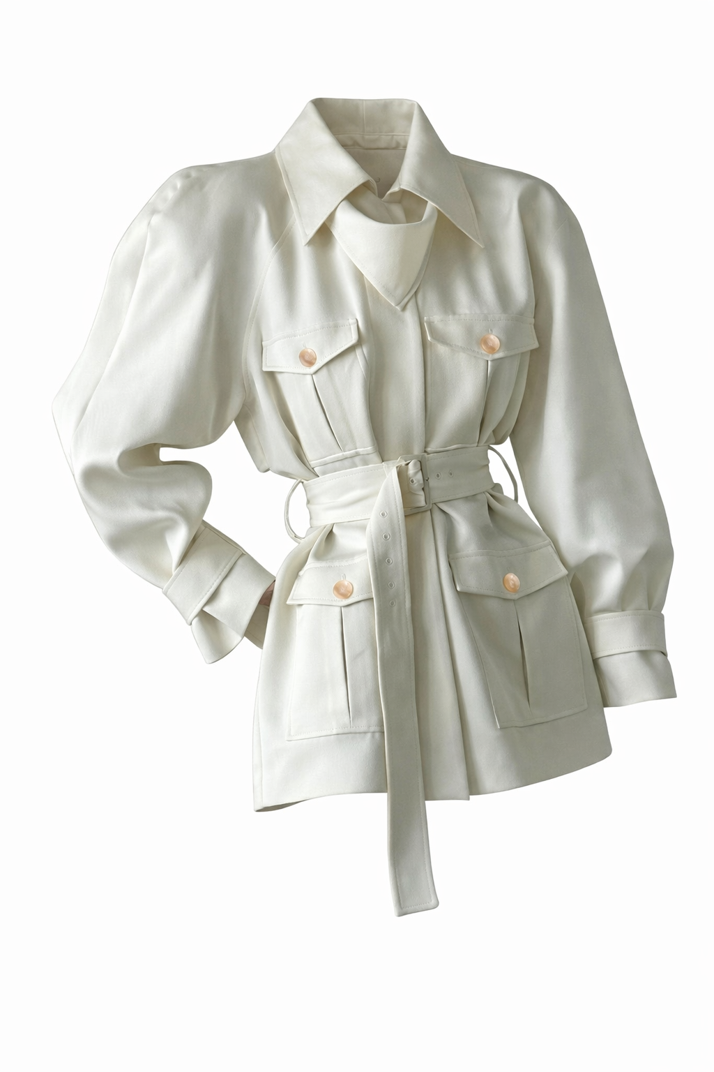 BELTED MINI TRENCH JACKET