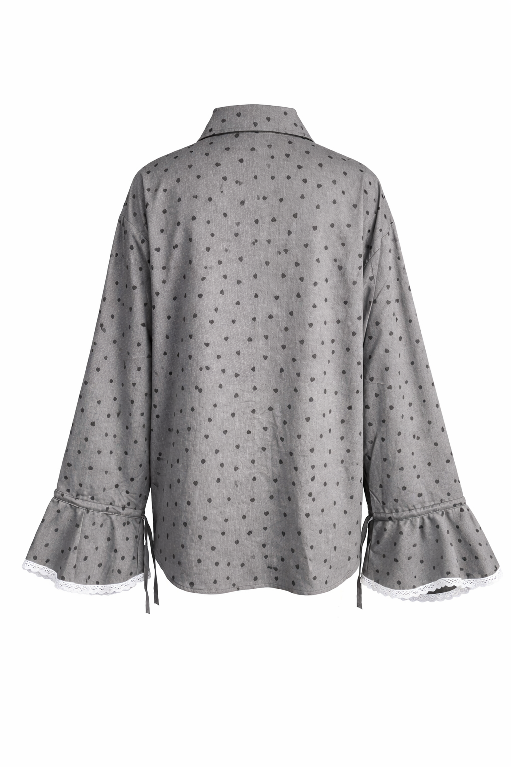 HEART PRINT OVERSIZED BLOUSE
