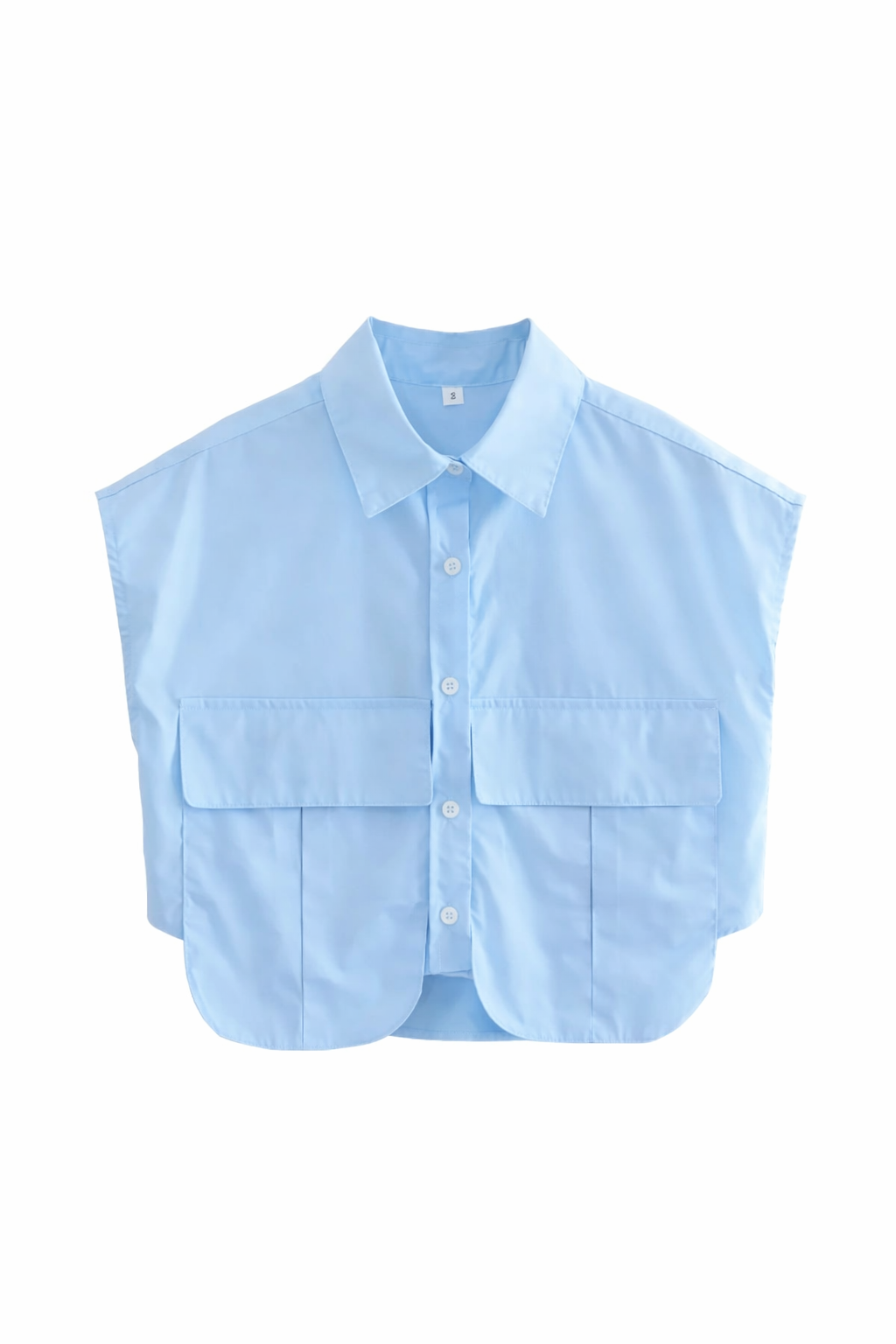 SLEEVELESS CROP SHIRT