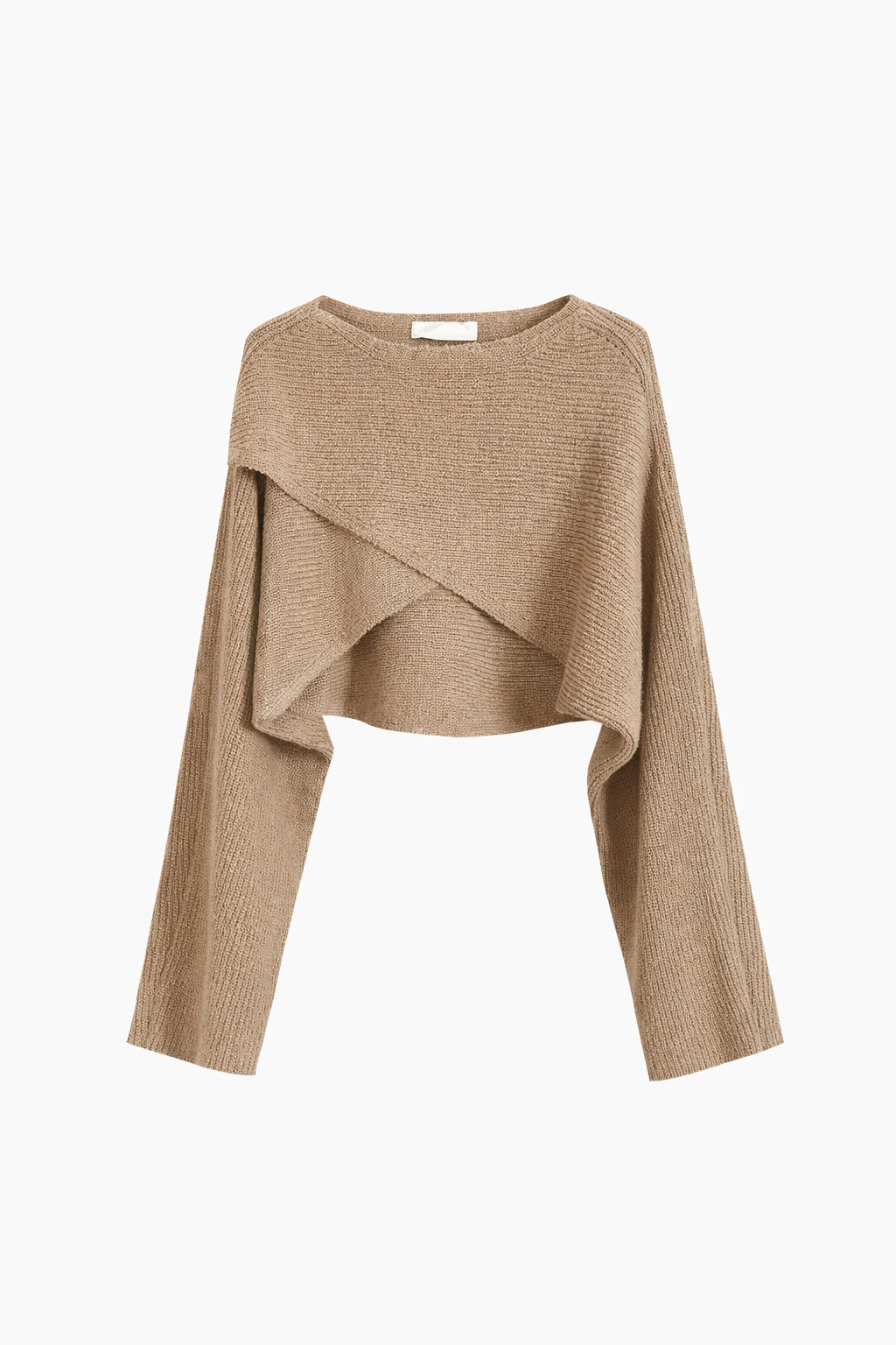 ASYMMETRIC CROPPED KNIT TOP