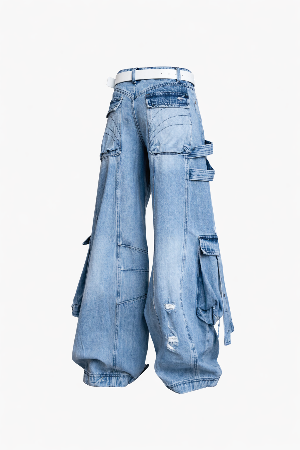 CARGO WIDE-LEG JEANS