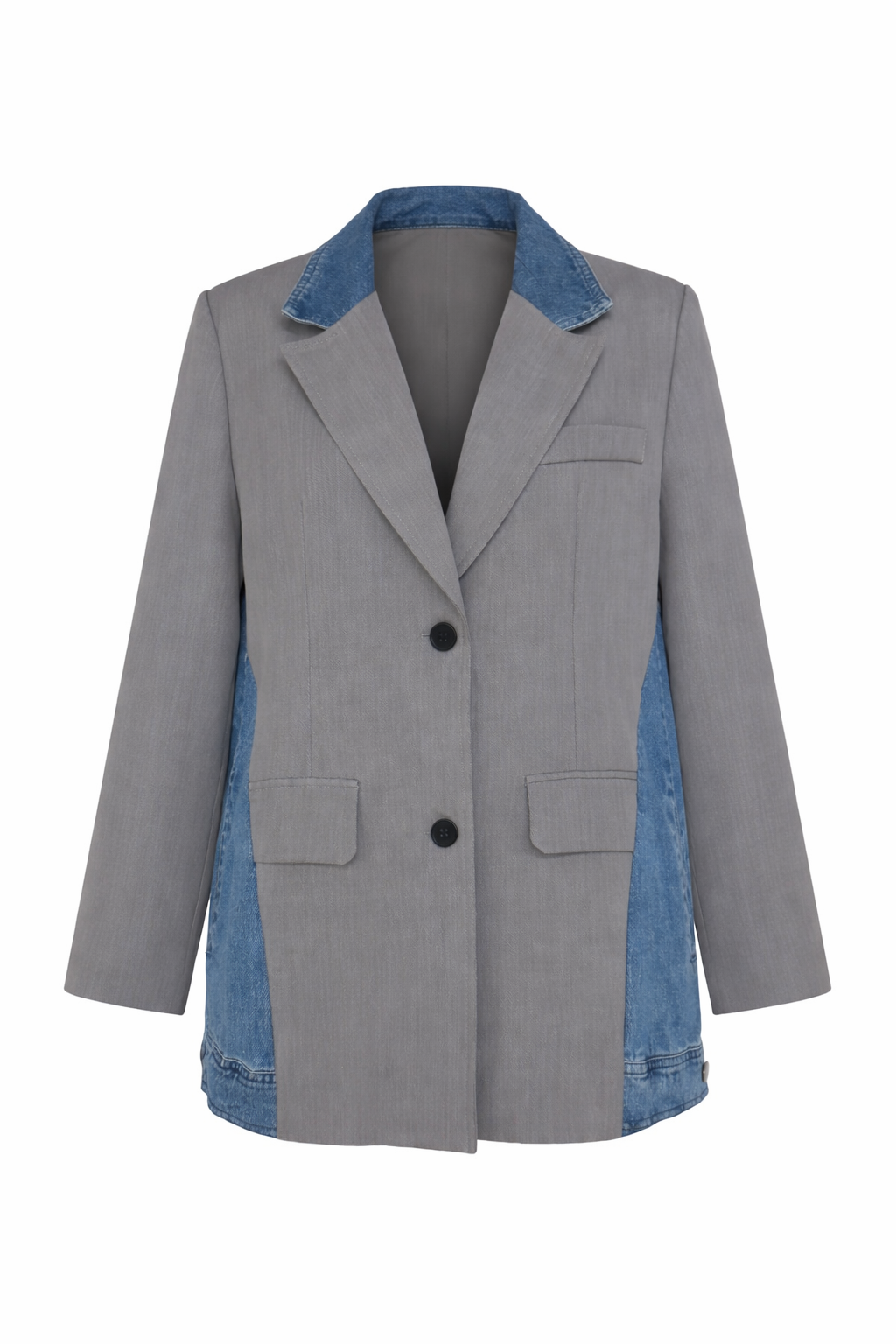 DENIM PATCHWORK BLAZER