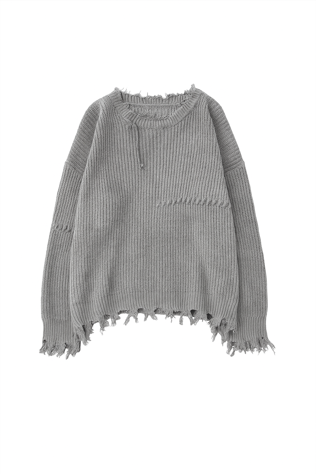 DISTRESSED STITCH KNIT SWEATER
