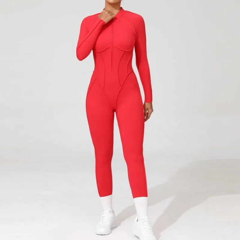 ZIPPER LONG JUMPSUIT
