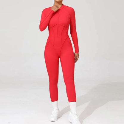 ZIPPER LONG JUMPSUIT