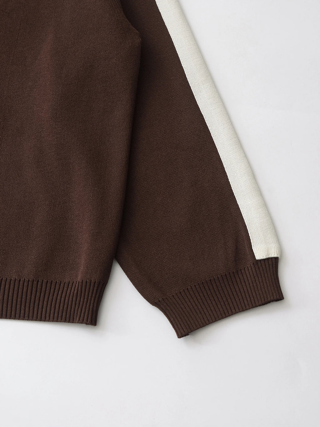 CHOCOLATE KNIT ZIP-UP SET