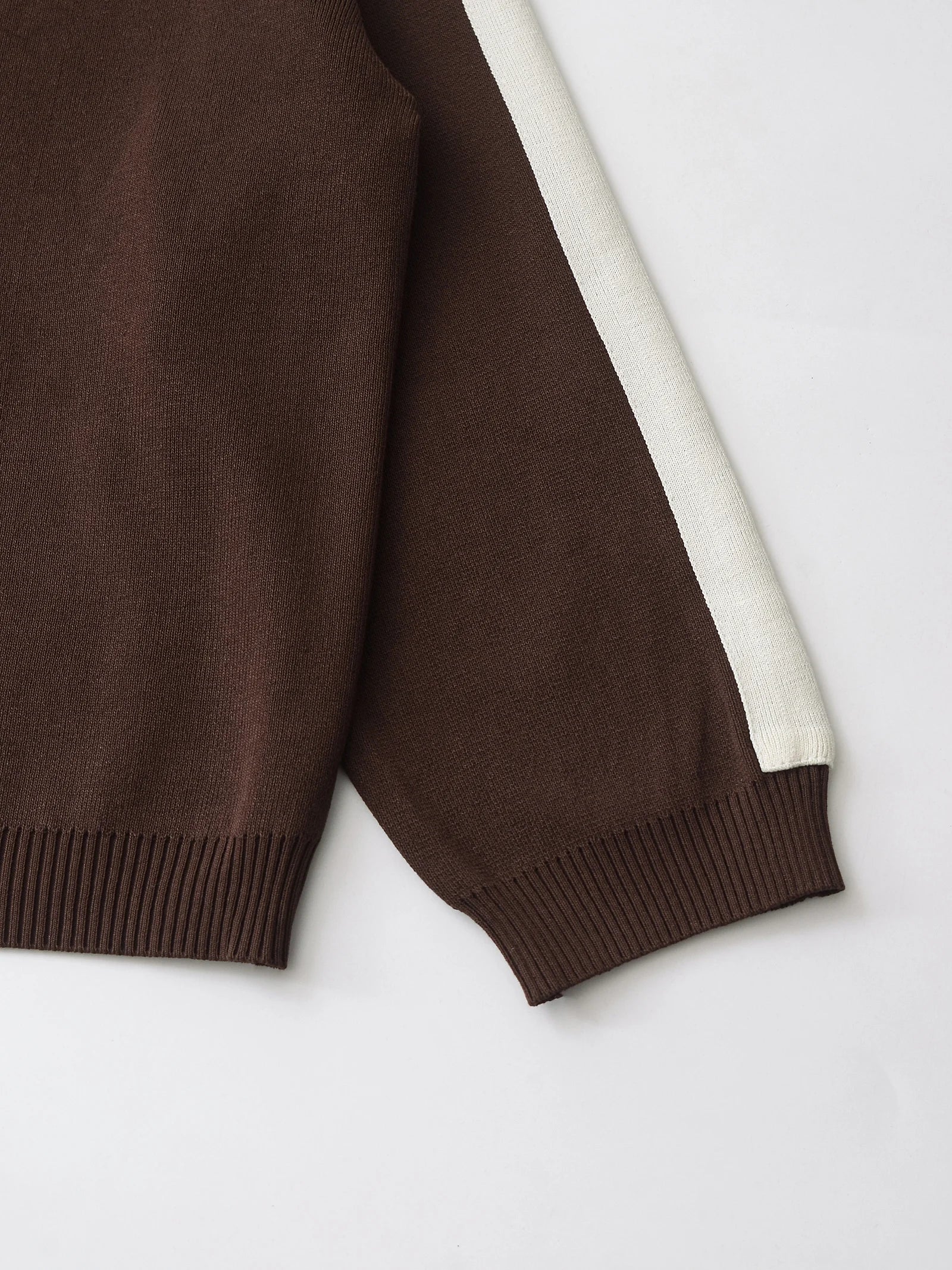 CHOCOLATE KNIT ZIP-UP SET