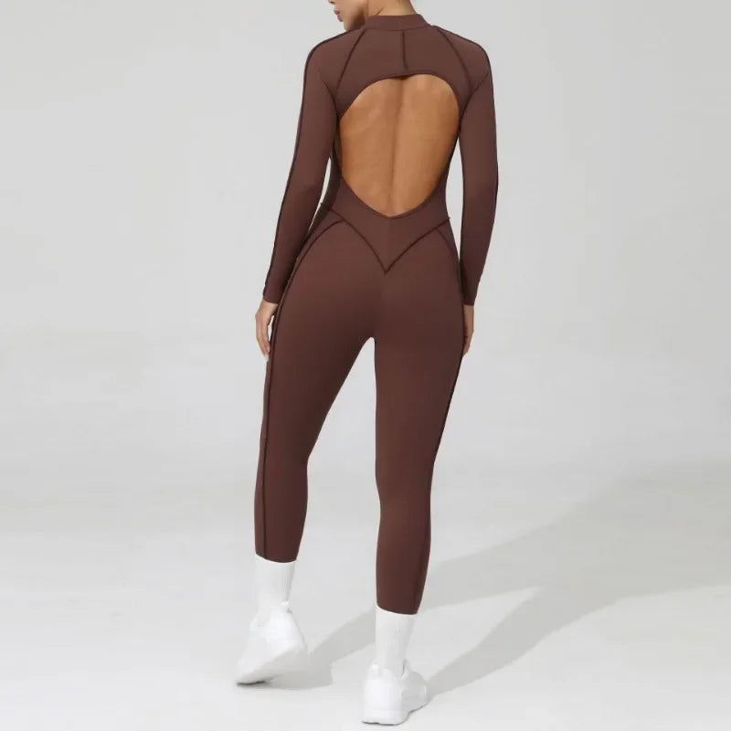 ZIPPER LONG JUMPSUIT