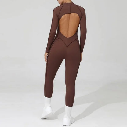 ZIPPER LONG JUMPSUIT