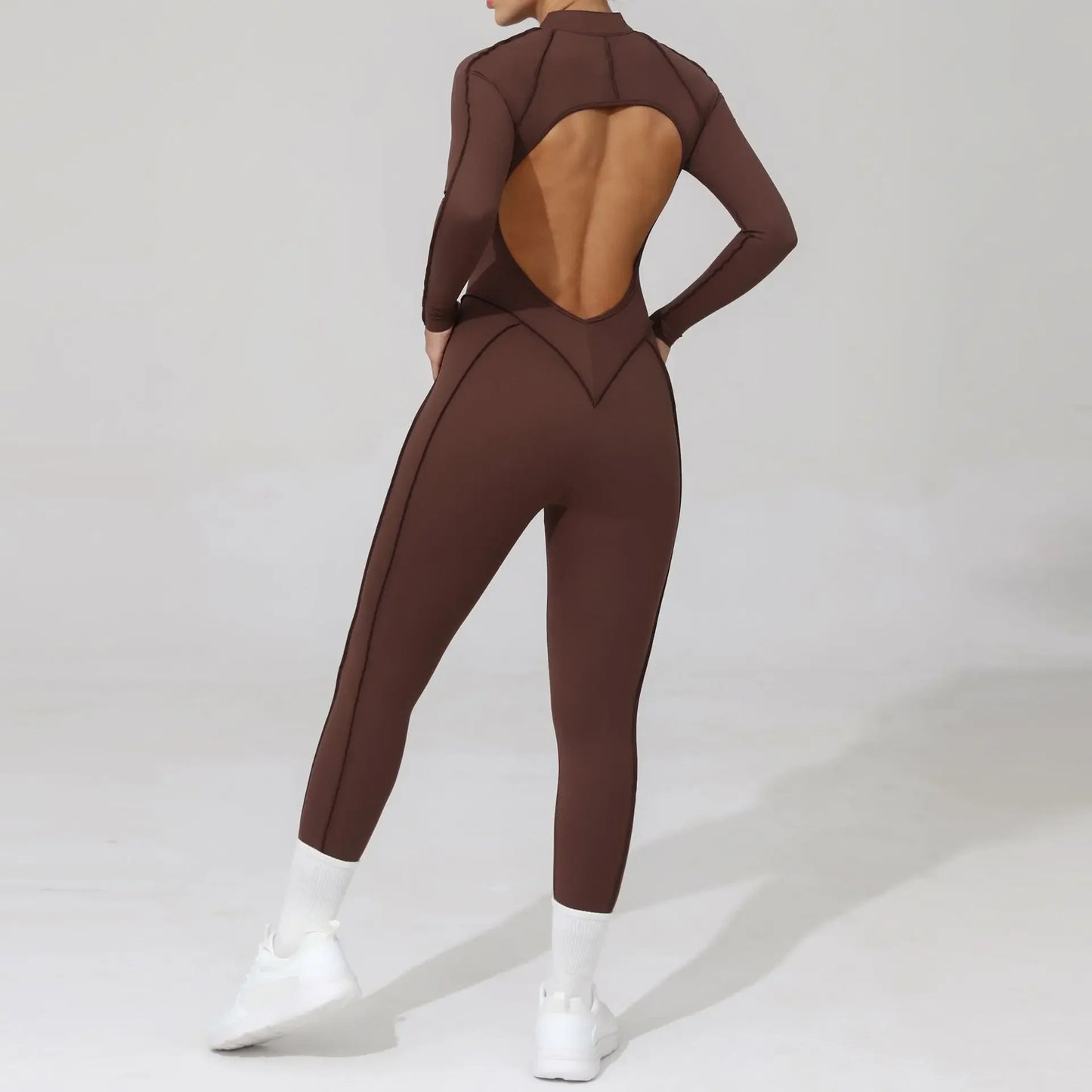 ZIPPER LONG JUMPSUIT