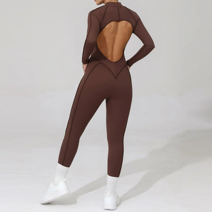 ZIPPER LONG JUMPSUIT