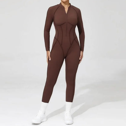 ZIPPER LONG JUMPSUIT