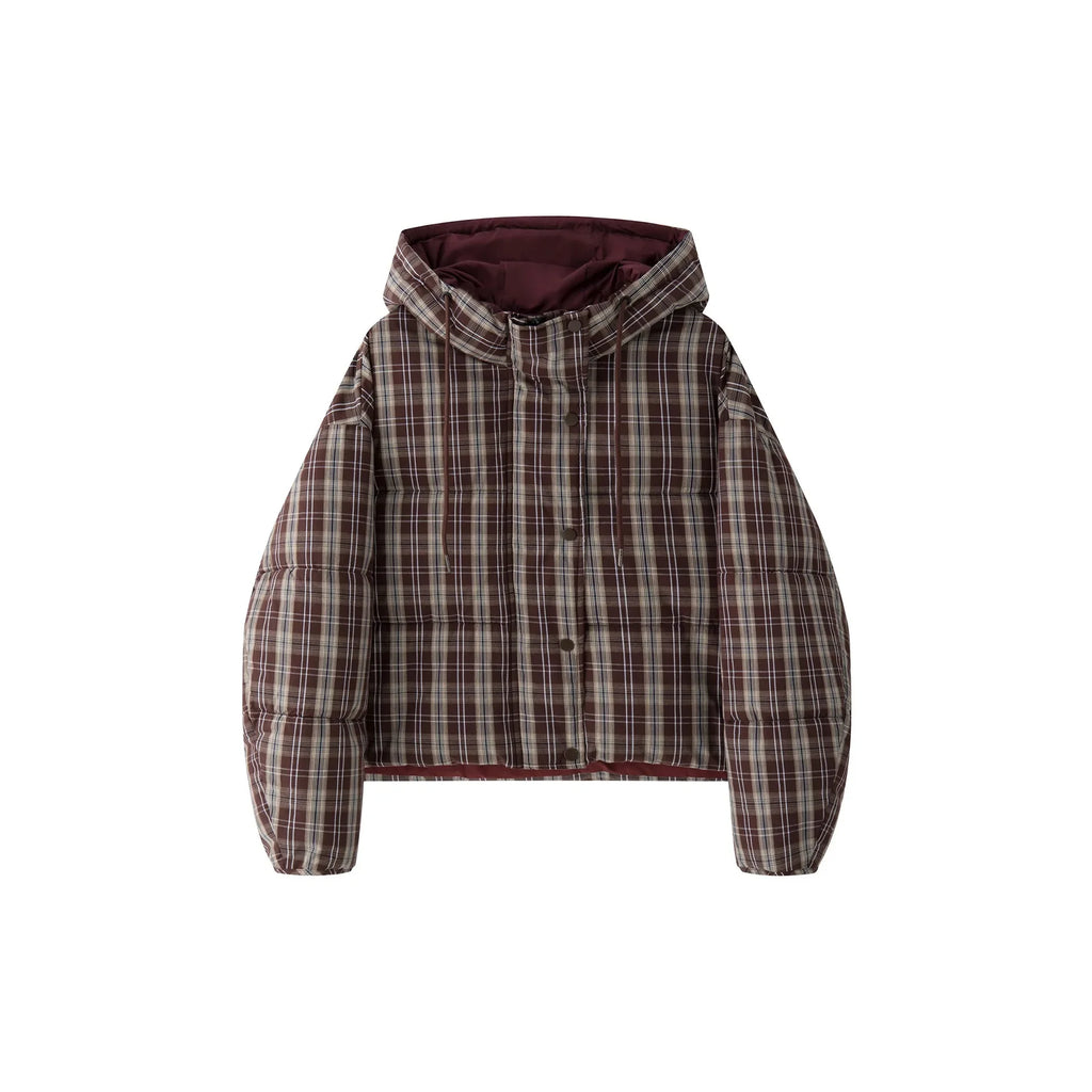 CHECKED HOODED JACKET
