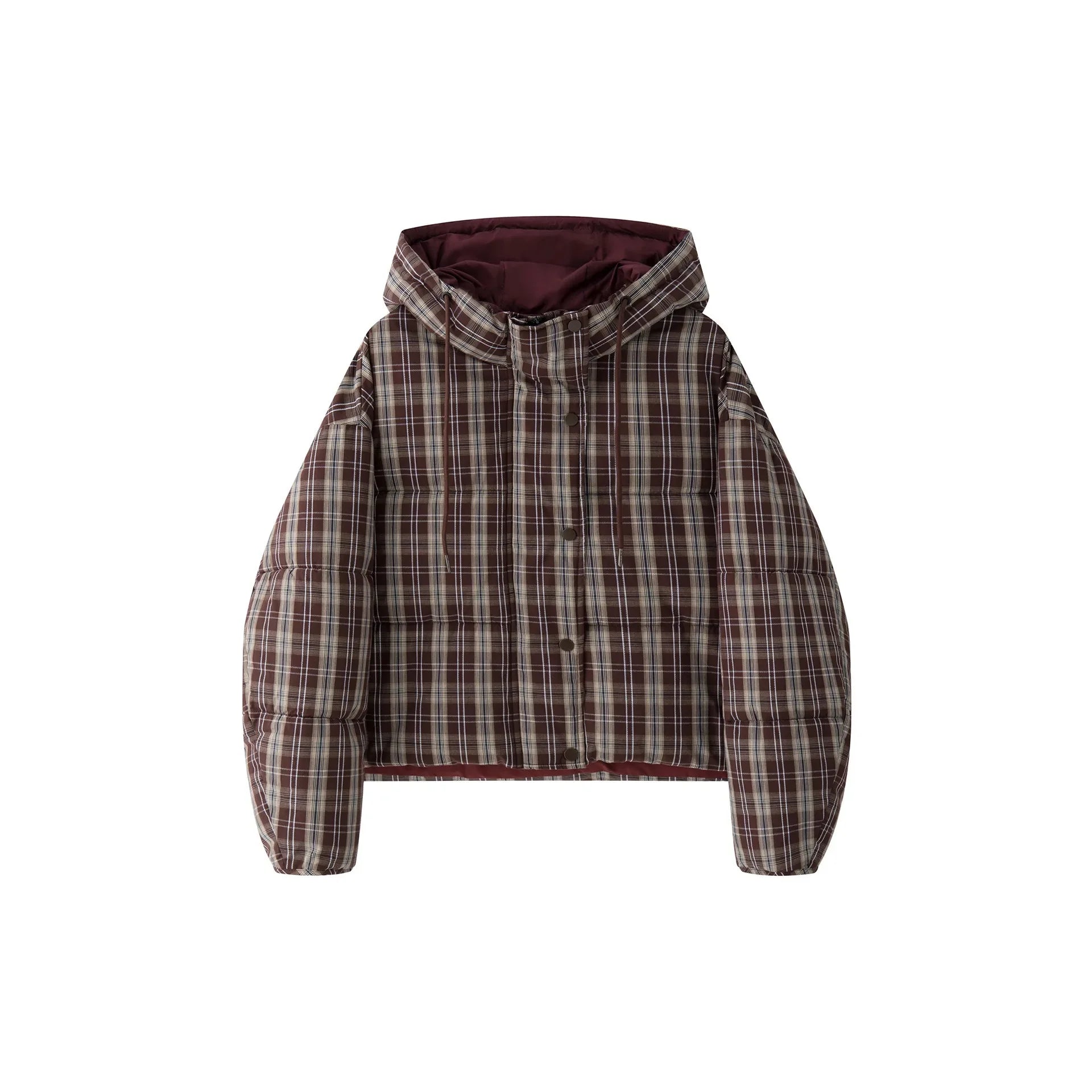 CHECKED HOODED JACKET