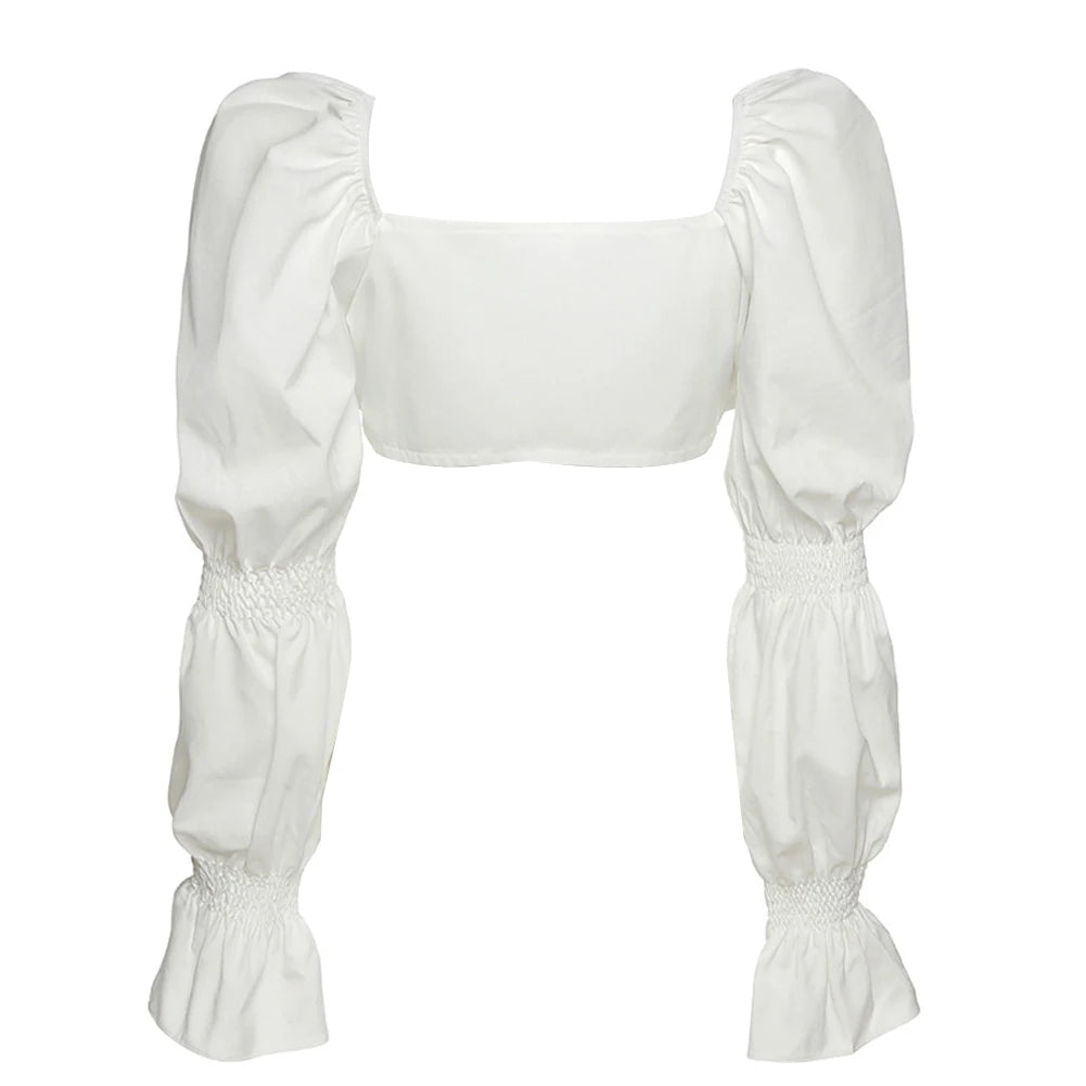 PUFF SLEEVE CROP TOP