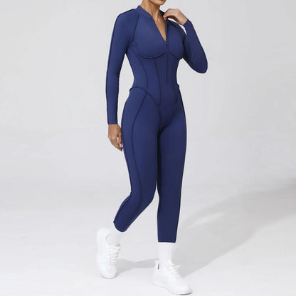ZIPPER LONG JUMPSUIT