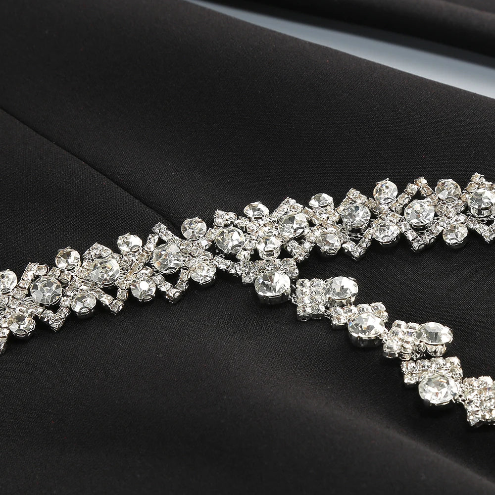 CRYSTAL SCULPT MINI DRESS