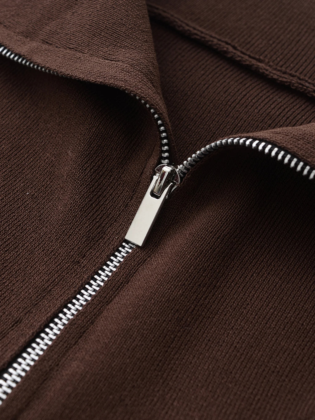 CHOCOLATE KNIT ZIP-UP SET