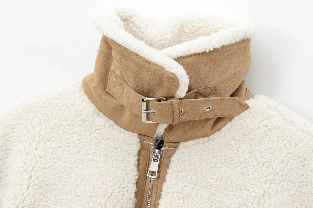 SHERPA PANELLED ZIP JACKET