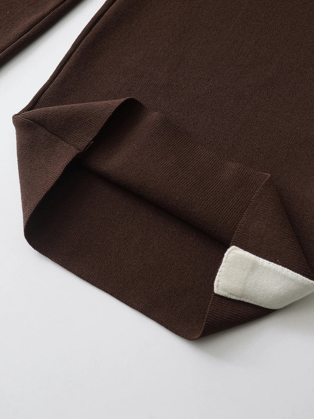 CHOCOLATE KNIT ZIP-UP SET