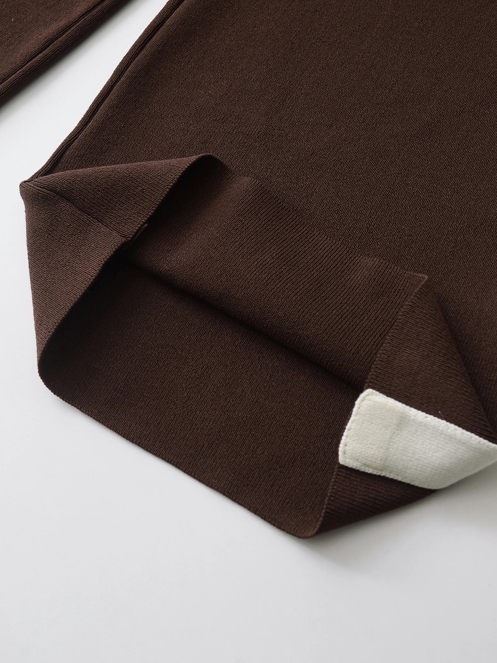 CHOCOLATE KNIT ZIP-UP SET